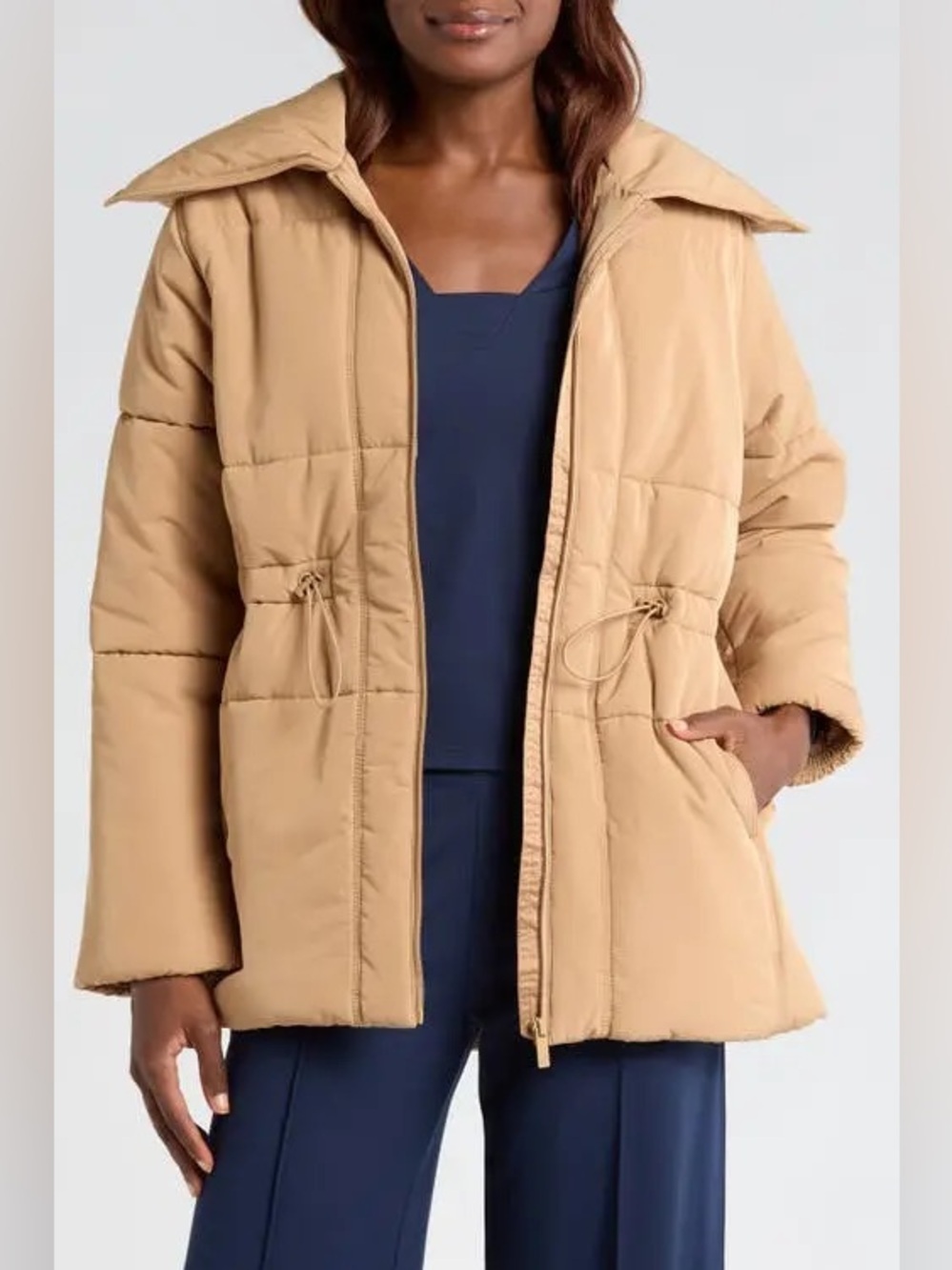 Travis Mathew Mont Blanc Khacki Puffer Jacket, Large